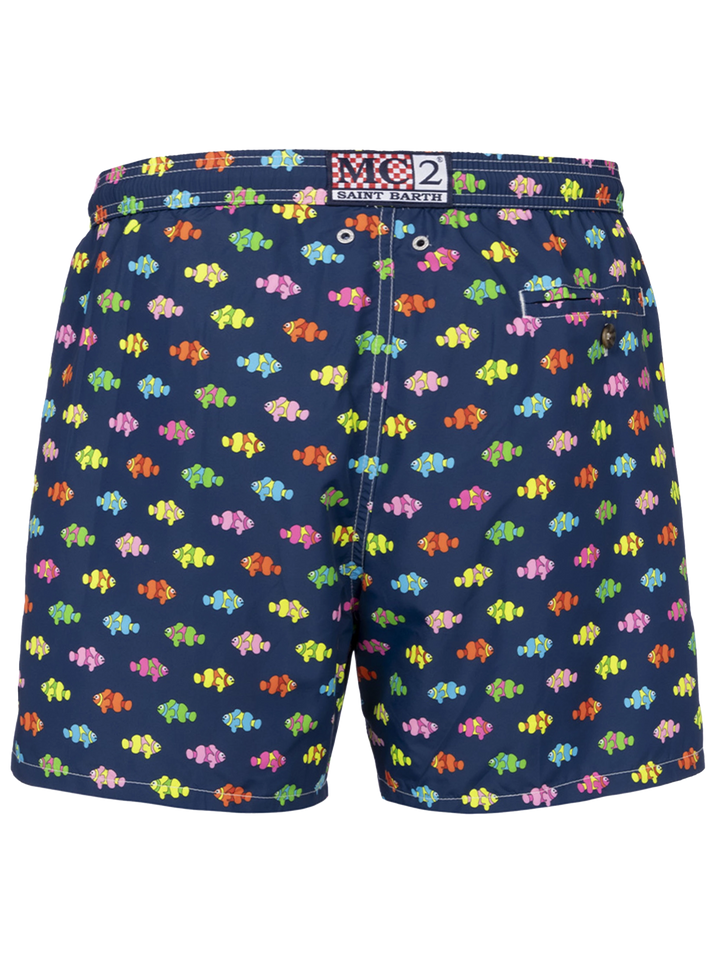Costume da bagno da uomo in tessuto leggero Lighting Micro Fantasy con stampa pesci pagliaccio