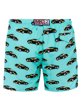 Costume da bagno da uomo in tessuto leggero Illuminazione con stampa automobile Lodola |MARCO LODOLA SPECIAL EDITION