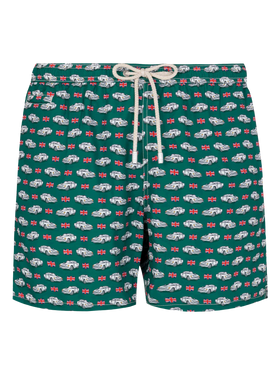 Badeshorts aus leichtem Stoff Lighting mit Auto-Print