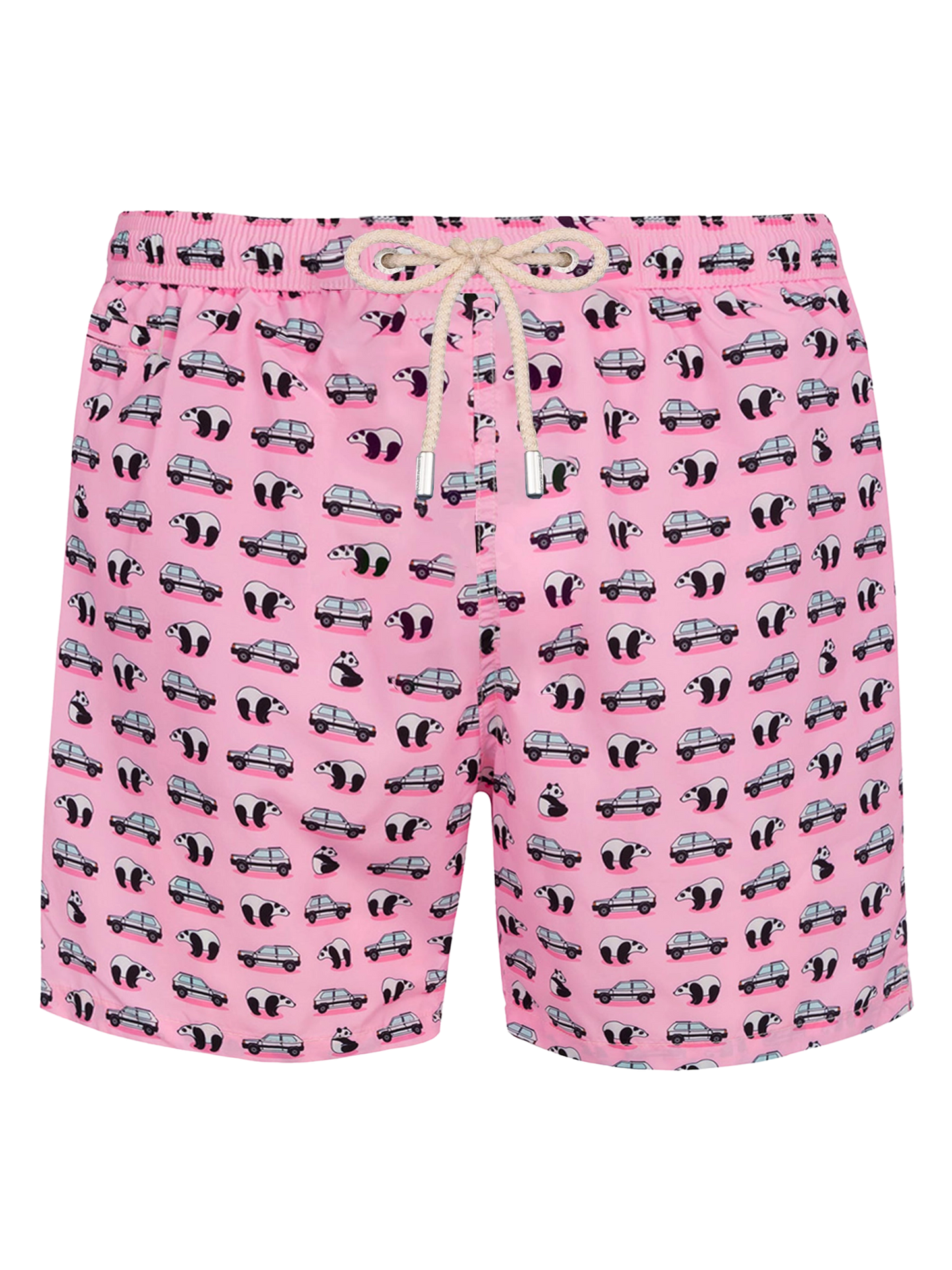 Herren-Badeshorts aus leichtem Stoff Lighting Micro Fantasy mit Panda und Panda-Aufdruck | PANDA-SONDERAUSGABE