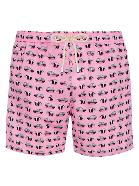 Herren-Badeshorts aus leichtem Stoff Lighting Micro Fantasy mit Panda und Panda-Aufdruck | PANDA-SONDERAUSGABE