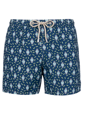 Herren-Badeshorts aus leichtem Stoff Lighting Micro Fantasy mit Uhrenaufdruck