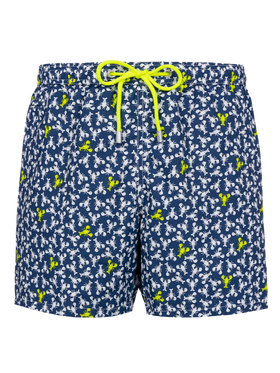 Man lightweight fabric swim-shorts Lighting Micro Fantasy with loabster print