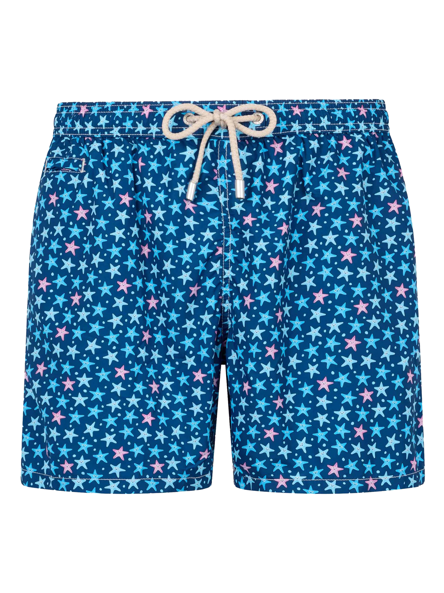 Man lightweight fabric swim-shorts Lighting Micro Fantasy with starfish print