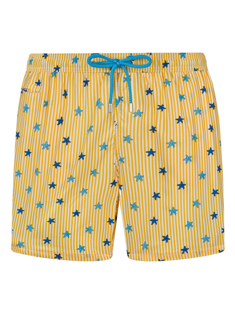 Comfort Light classic stretch swim shorts with starfishes print - MC2 Saint Barth