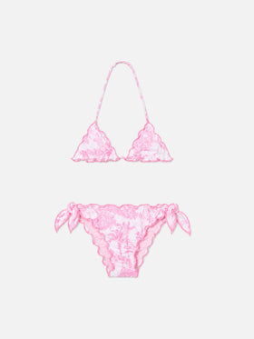 Bikini stretch Cris à imprimé toile de Jouy 