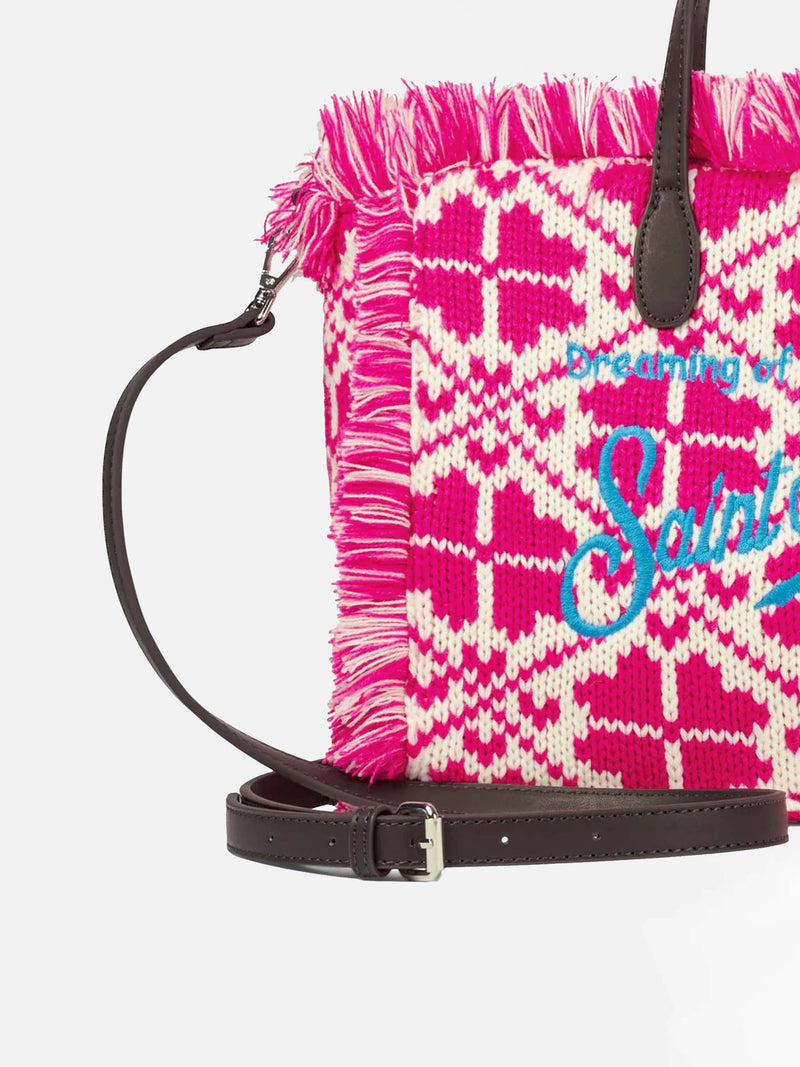 Borsa Colette in lana con motivo fair isle