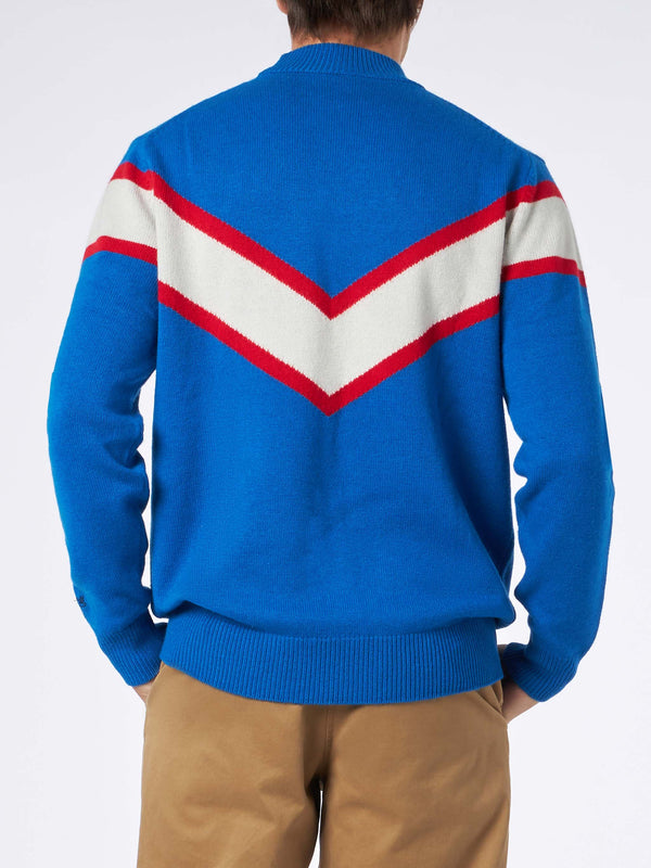 Man half-turtleneck sweater with Après Ski King embroidery