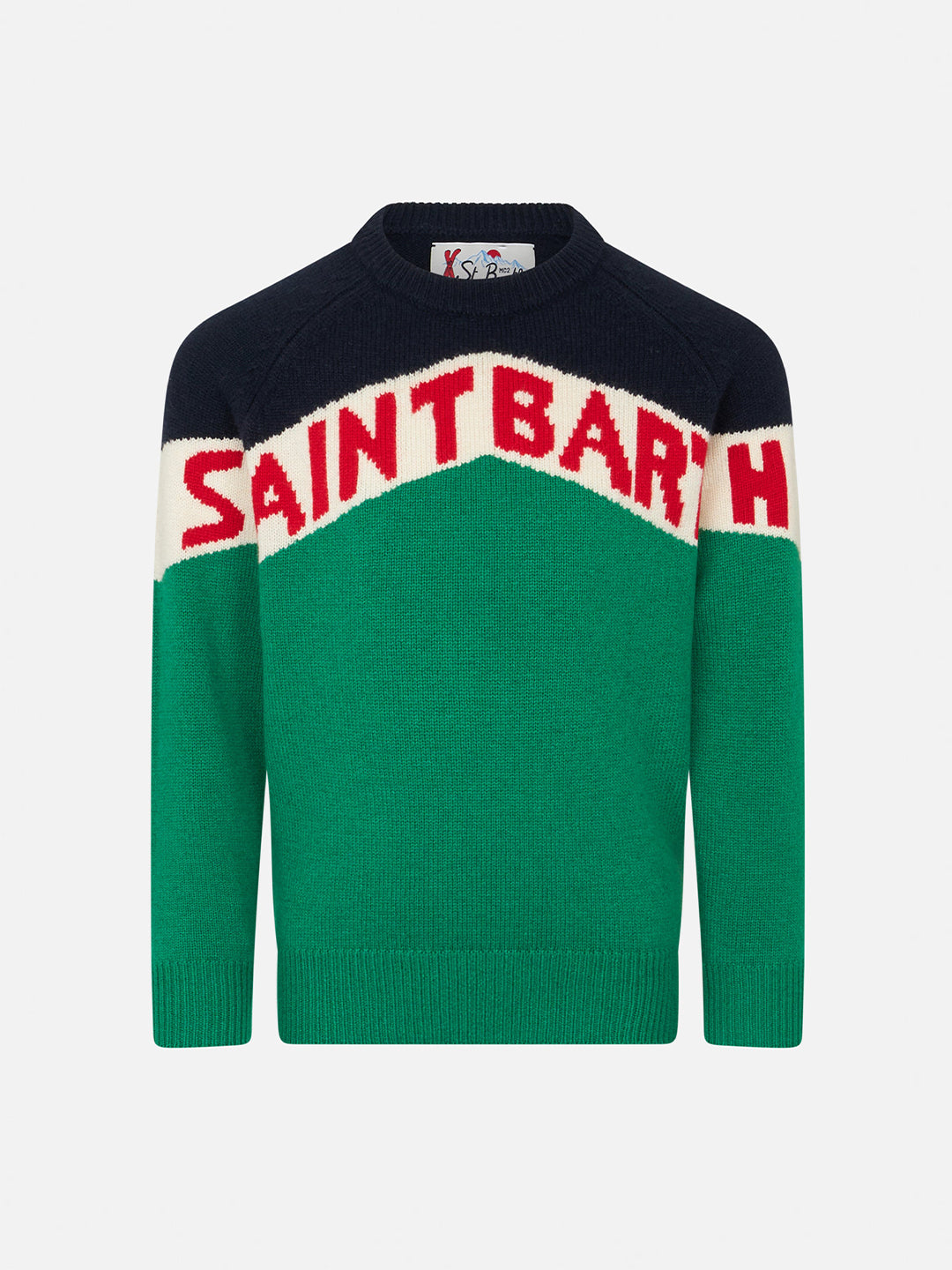 Maglione girocollo da bambino con stampa Saint Barth
