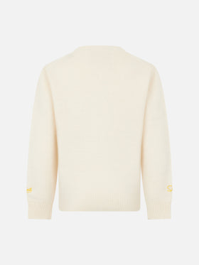 Boy crewneck sweater with The Simpson family jacquard | THE SIMPSONS SPECIAL EDITION