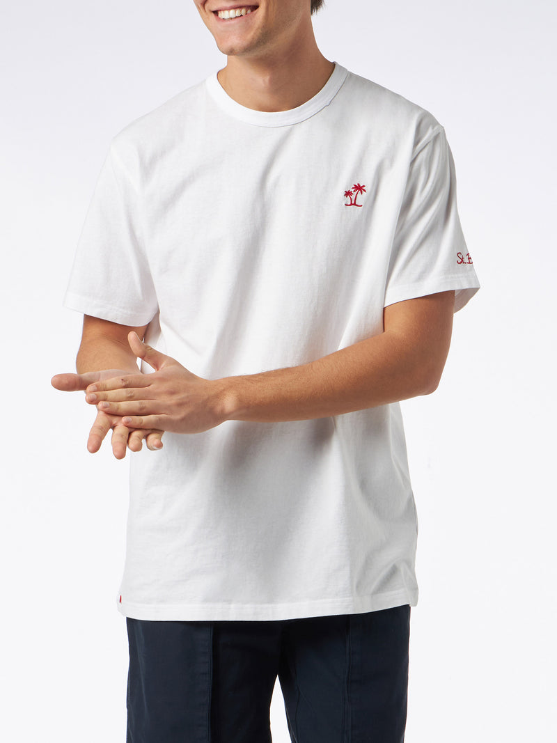 Man white cotton t-shirt