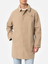 Beiger Trenchcoat Elbert aus Stretchgewebe mit Paspel