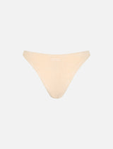 Woman beige classic crinkle swim briefs Elise