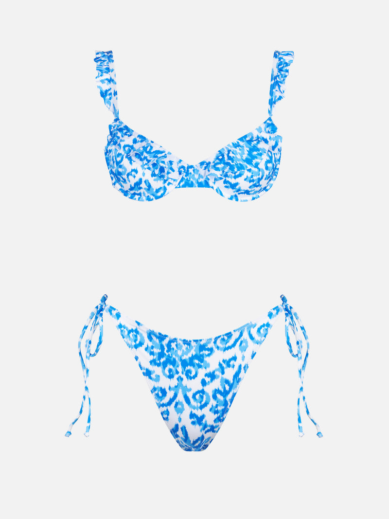 Bikini da donna a bralette con fantasia