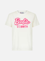 T-shirt da donna in cotone pesante con stampa Barbie St. Barth | EDIZIONE SPECIALE BARBIE