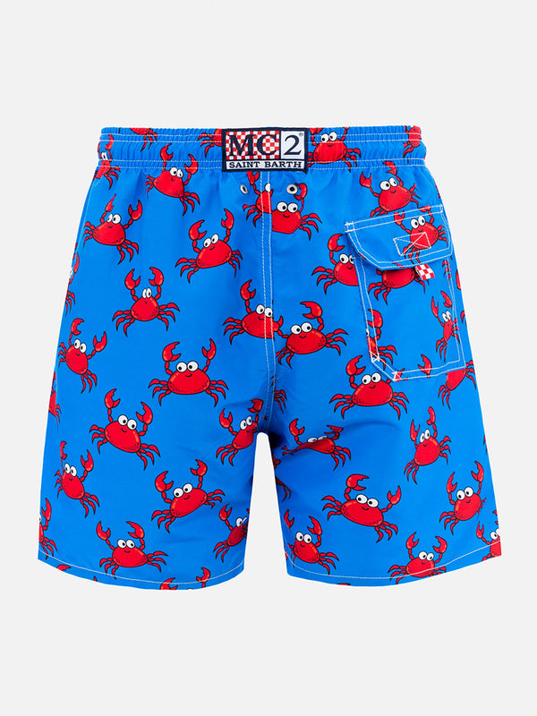 Mittellange Gustavia-Badeshorts für Herren mit Krabbenprint