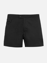 Man black fitted cut swim shorts Harrys