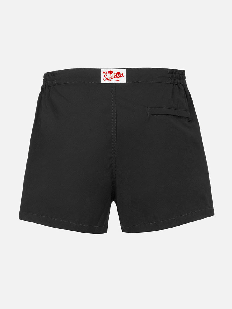 Schwarze, taillierte Badeshorts für Herren von Harrys