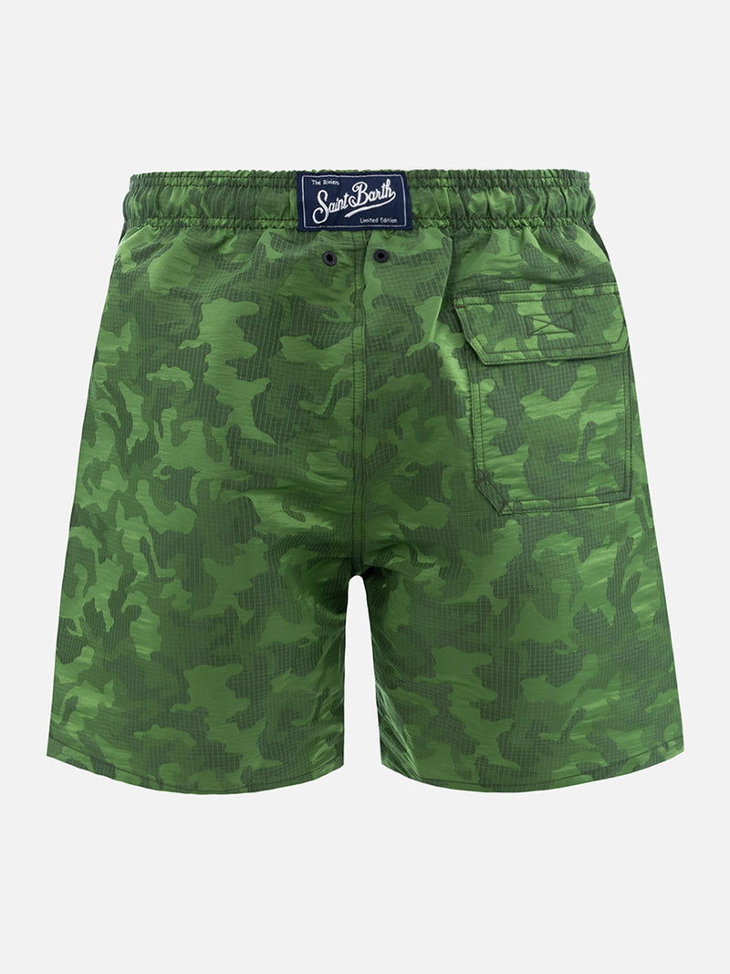 Herren-Badeshorts aus Ripstop-Stoff Harbor The Riviera mit Tarn-Jacquard-Print