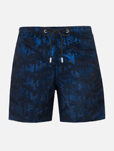 Herren-Badeshorts aus Ripstop-Stoff Harbor The Riviera mit Palmen-Jacquard-Print