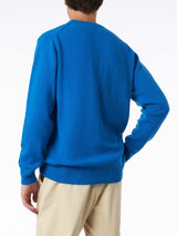 Man crewneck sweater with Sun Moritz Après Ski  embroidery