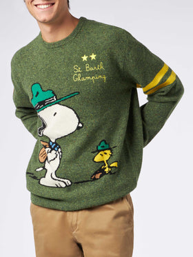 Donegal-Pullover mit Rundhalsausschnitt und Snoopy-Jacquard | SNOOPY – ©PEANUTS SPECIAL EDITION