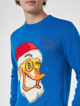 Man crewneck sweater with Crypto Ducky jacquard print | CRYPTO PUPPETS SPECIAL EDITION