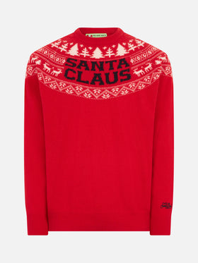 Norwegian style man red sweater