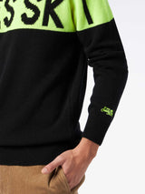 Man crewneck sweater Heron with Après Ski jacquard