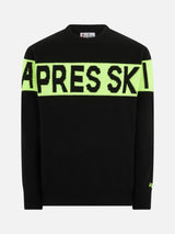 Man crewneck sweater Heron with Après Ski jacquard