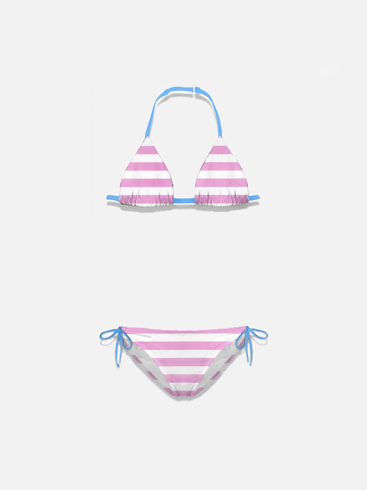 Girl classic triangle bikini Holly with Fiorucci Angel print | FIORUCCI SPECIAL EDITION