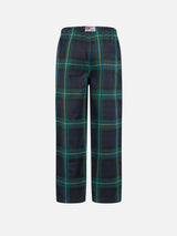 Kid pajama pants with tartan print