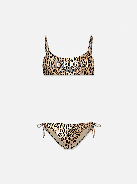 Girl bralette bikini Jaiden with Fiorucci print | FIORUCCI SPECIAL EDITION