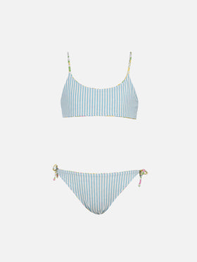 Girl double face bralette bikini Jaiden with Betsy print  | MADE WITH LIBERTY FABRIC