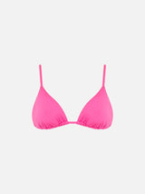 Top a triangolo fucsia da donna