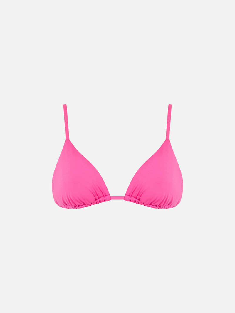 Top a triangolo fucsia da donna