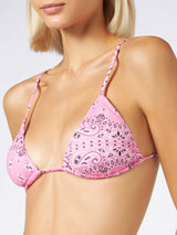 Top a triangolo donna rosa