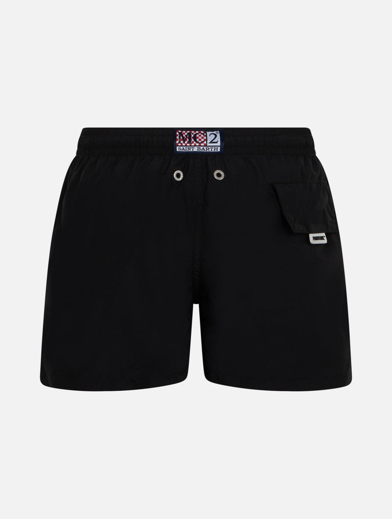 Schwarze Badeshorts aus leichtem Stoff für Jungen von Jean Lighting Pantone | PANTONE-SONDERAUSGABE