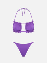 Lila Bandeau-Bikini für Damen