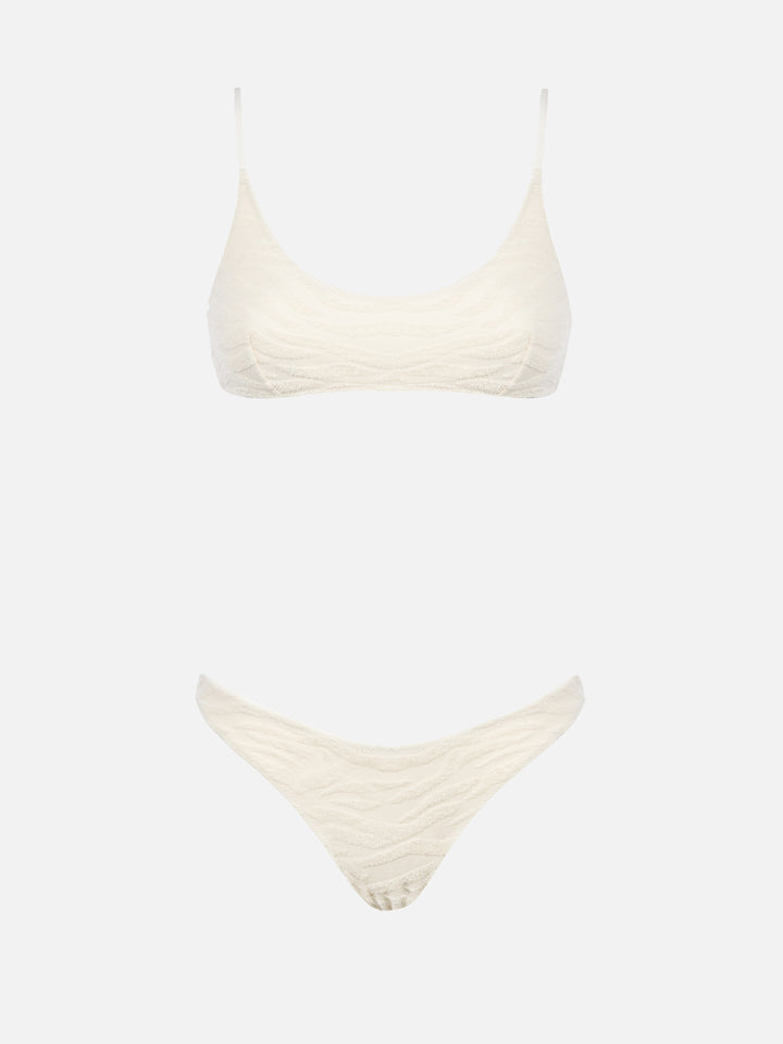 Woman zebra terry bralette bikini Judy Naomi