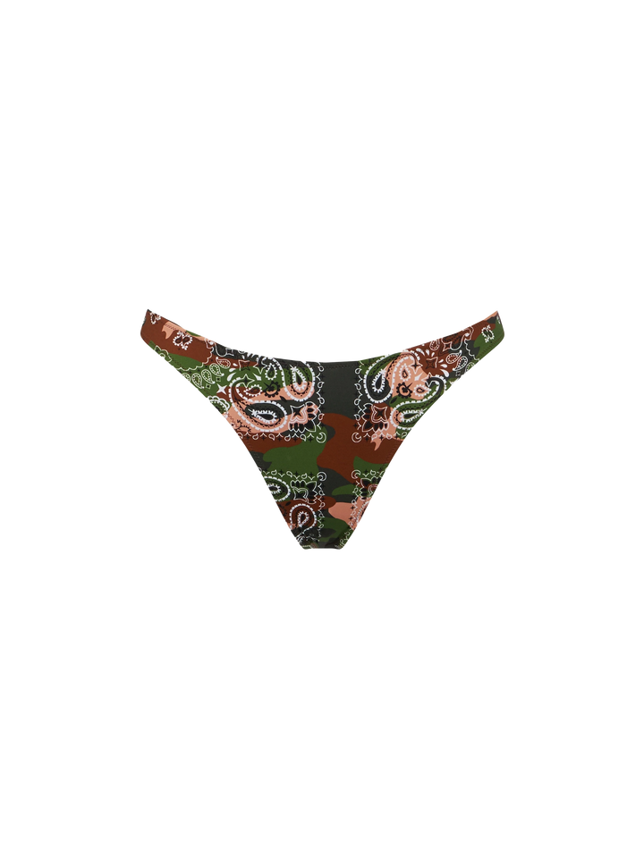 Damen-Bralette-Bikini mit nachgeahmtem Bandana-Print