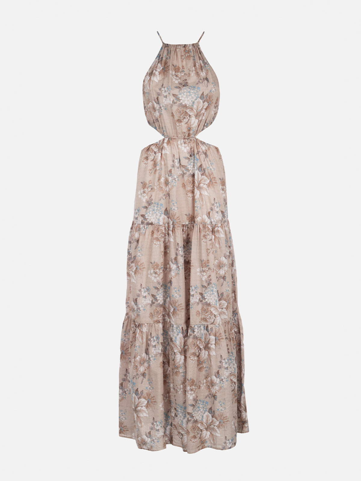 woman cut out long dress Kaby with flower print - MC2 Saint Barth