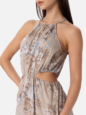 woman cut out long dress Kaby with flower print - MC2 Saint Barth
