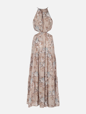 woman cut out long dress Kaby with flower print - MC2 Saint Barth