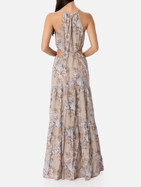 woman cut out long dress Kaby with flower print - MC2 Saint Barth
