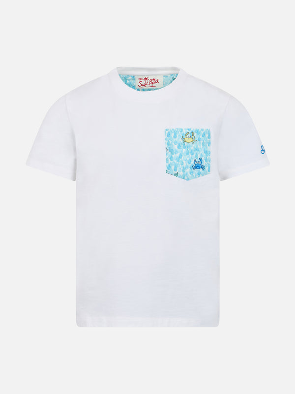 Boy cotton t-shirt Kea with printed pocket