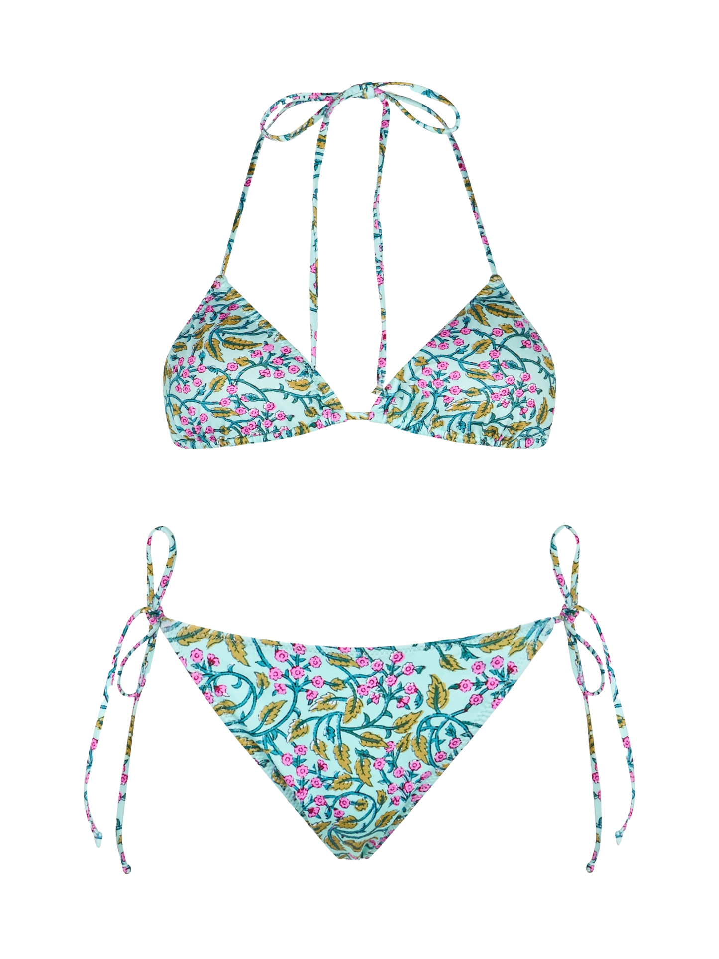 Woman radical flower triangle bikini Leah Marielle