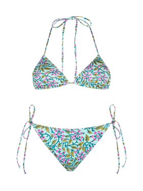 Woman radical flower triangle bikini Leah Marielle