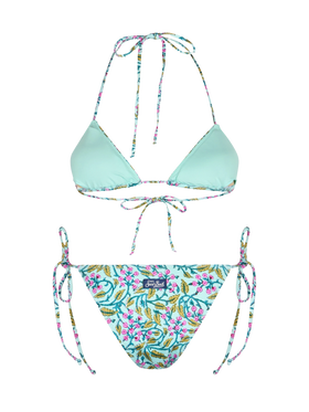 Woman radical flower triangle bikini Leah Marielle