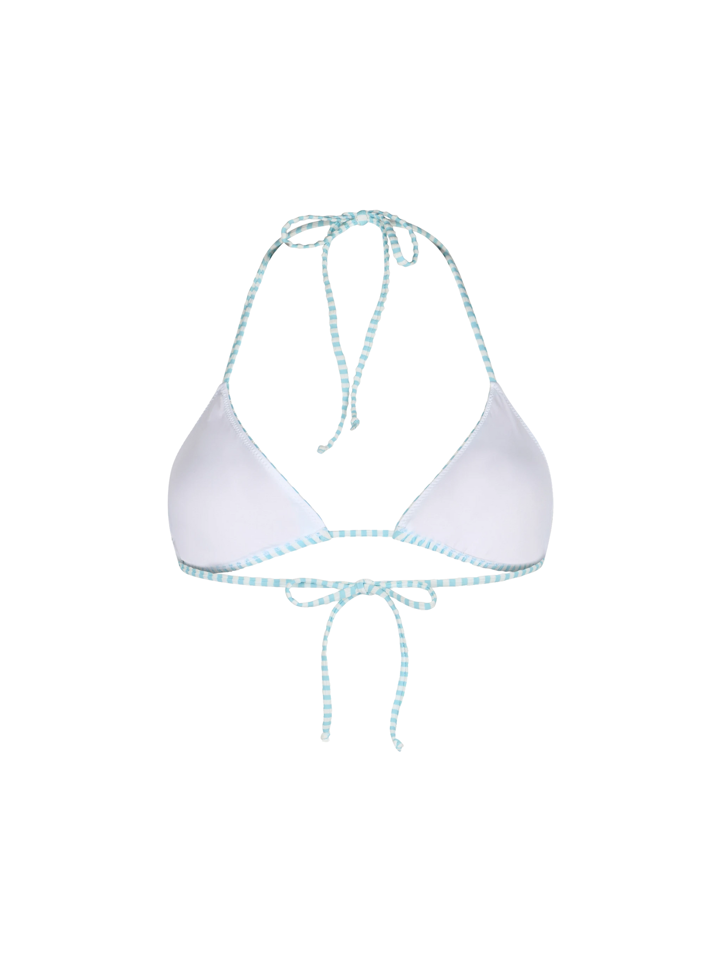 Costume da bagno donna con top a triangolo a righe seersucker Leah